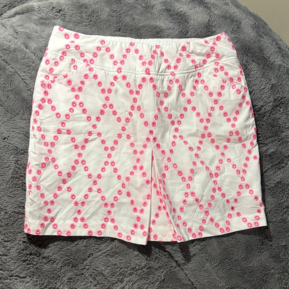 Lilly Pulitzer White and Pink Patterned Skort